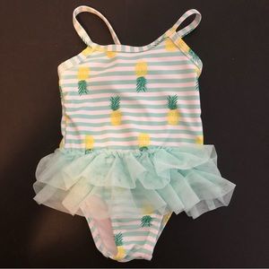Striped Pineapple Swimsuit Size 3-6 Months
